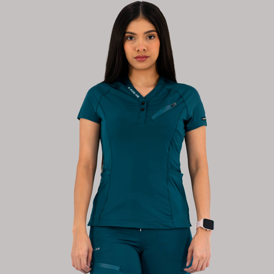 Women’s Top 905 Caribbean Blue, Super Stretch Scrubs