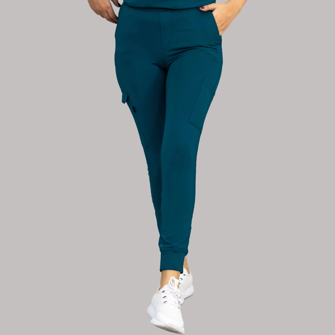 Women's Joggers 901 Corsair Blue (Caribbean Blue), Super Stretch Scrubs