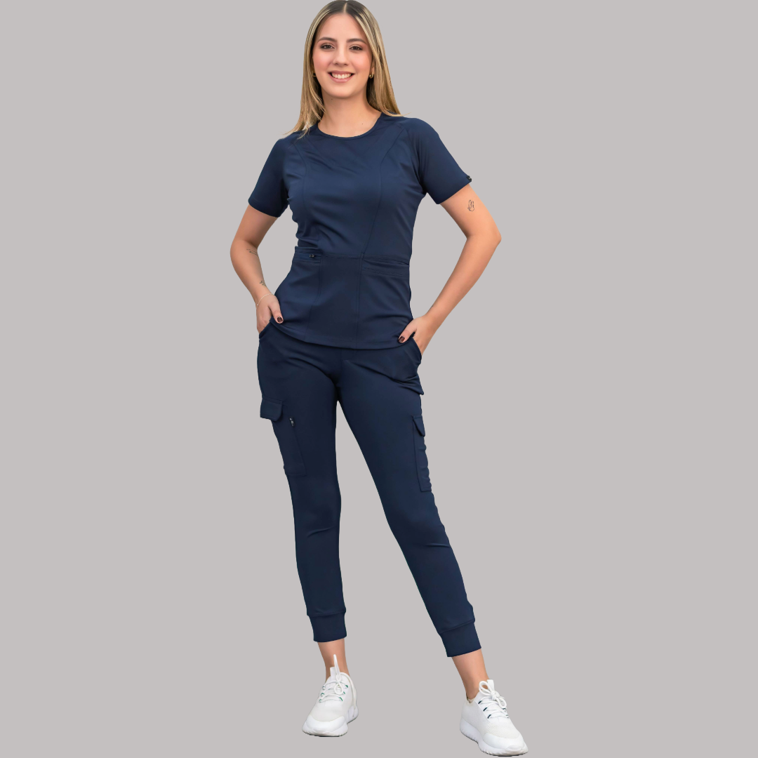 Women's Top 901 Navy Blue, Super Stretch Scrubs