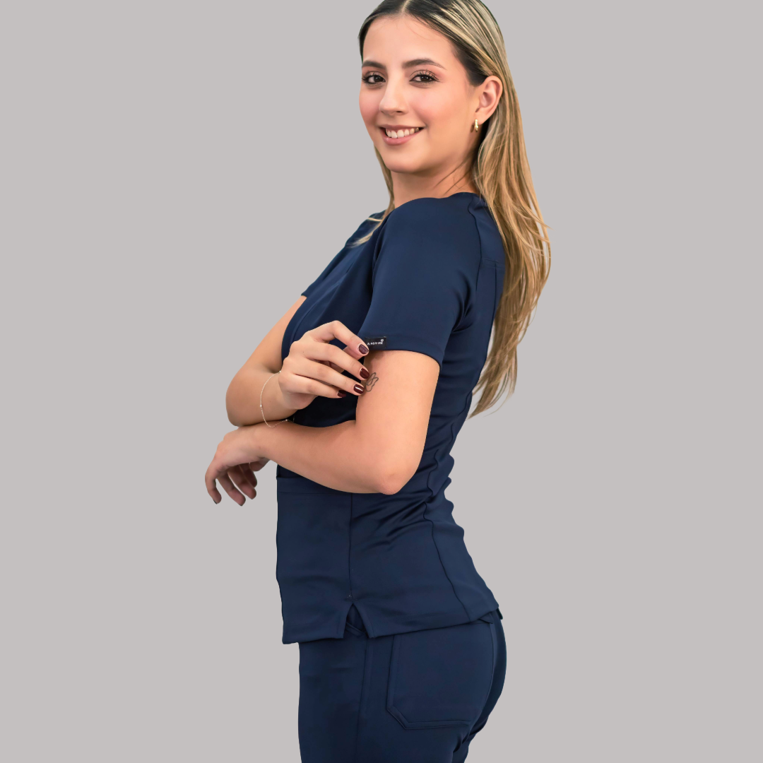 Women's Top 901 Navy Blue, Super Stretch Scrubs