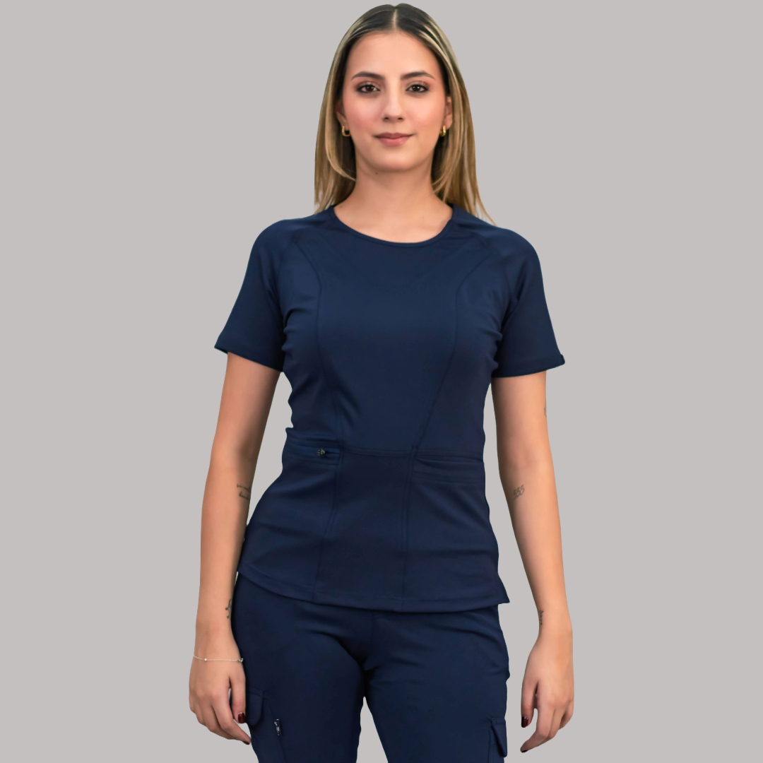 Women's Top 901 Navy Blue, Super Stretch Scrubs
