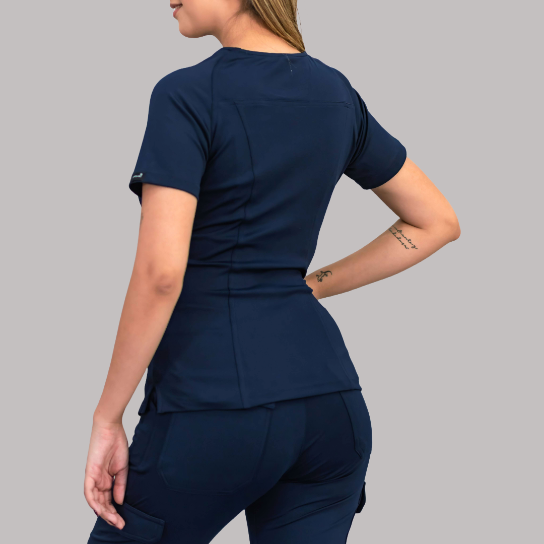 Women's Top 901 Navy Blue, Super Stretch Scrubs