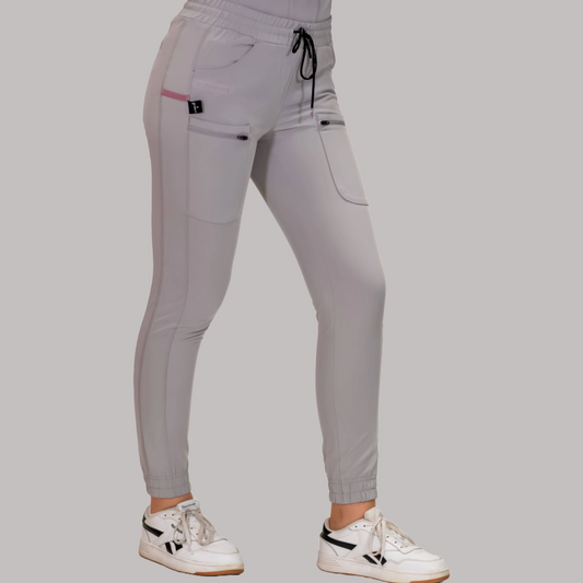 Women’s Waterproof Pearl Gray Jogger, Scrubs Style 300