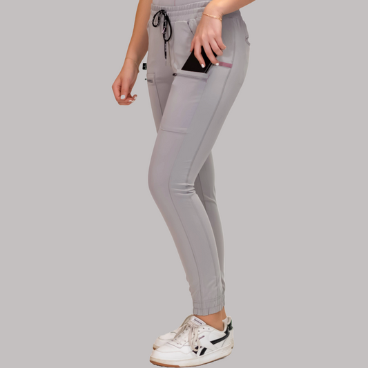 Women’s Waterproof Pearl Gray Jogger, Scrubs Style 300