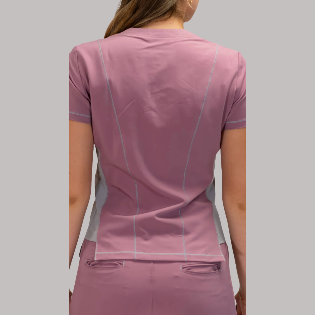 Women’s Waterproof Rosewood/Pearl Gray Top, Scrubs style 300
