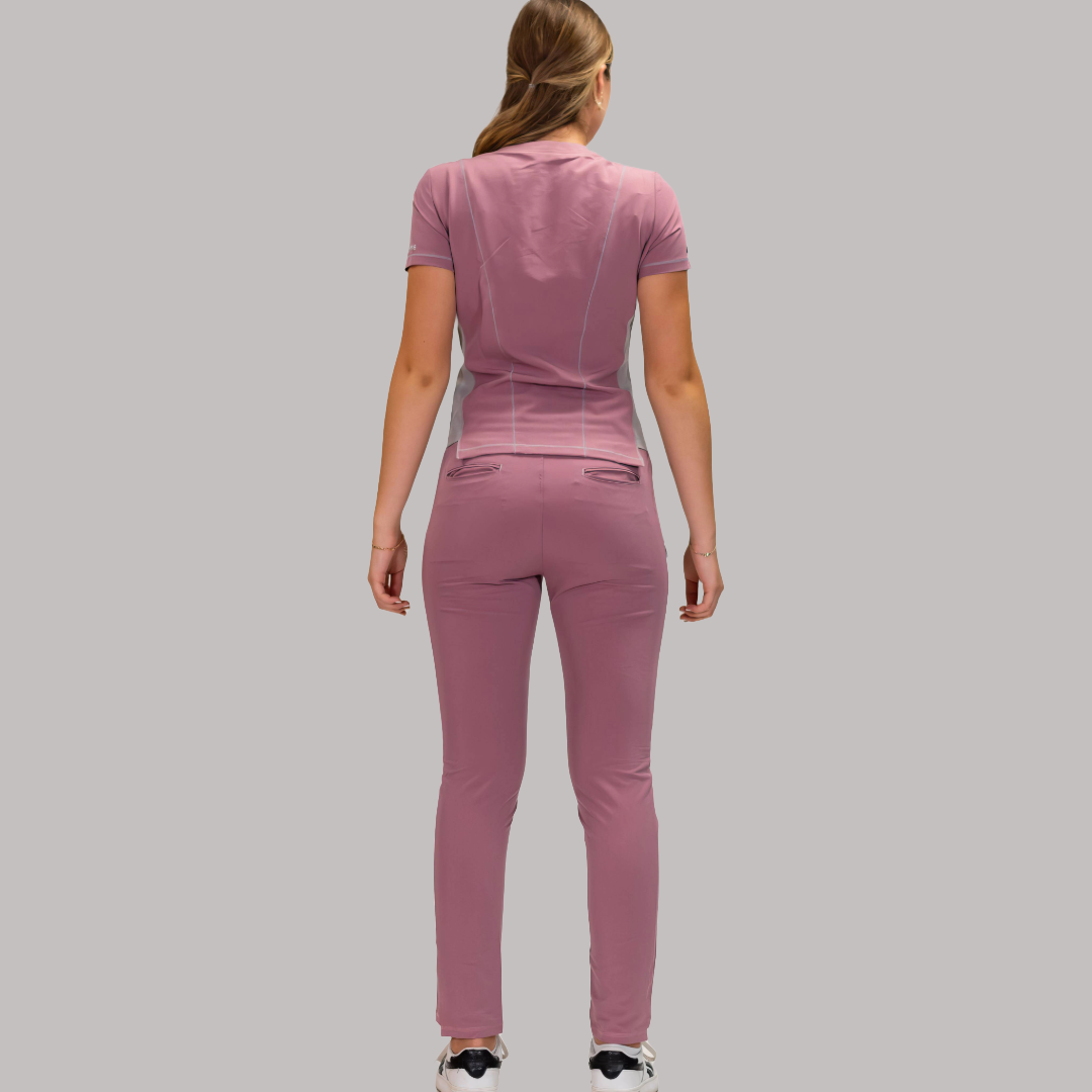 Women’s Waterproof Rosewood/Pearl Gray Top, Scrubs style 300
