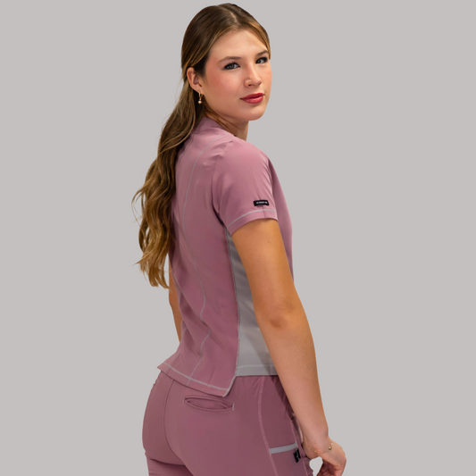 Women’s Waterproof Rosewood/Pearl Gray Top, Scrubs style 300
