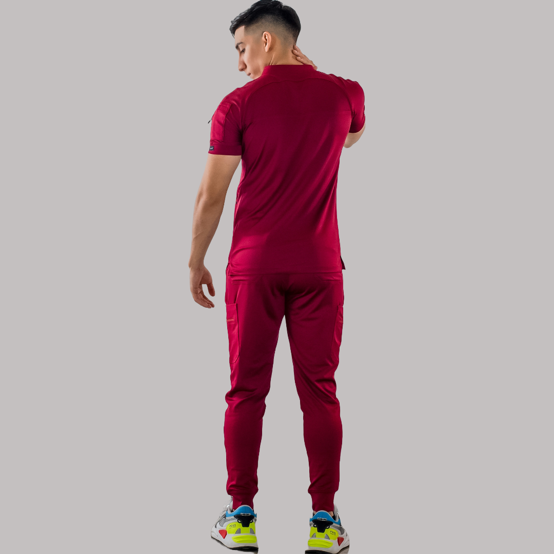 Men's Top 901 Burgundy Super Stretch, Scrubs 901