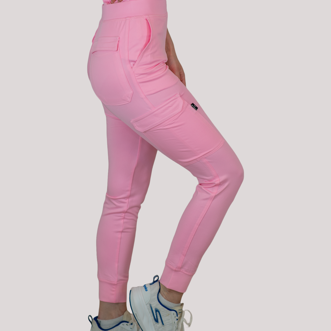 Women's Scrubs Jogger Pants 901 Pale Pink, Super Stretch Scrubs