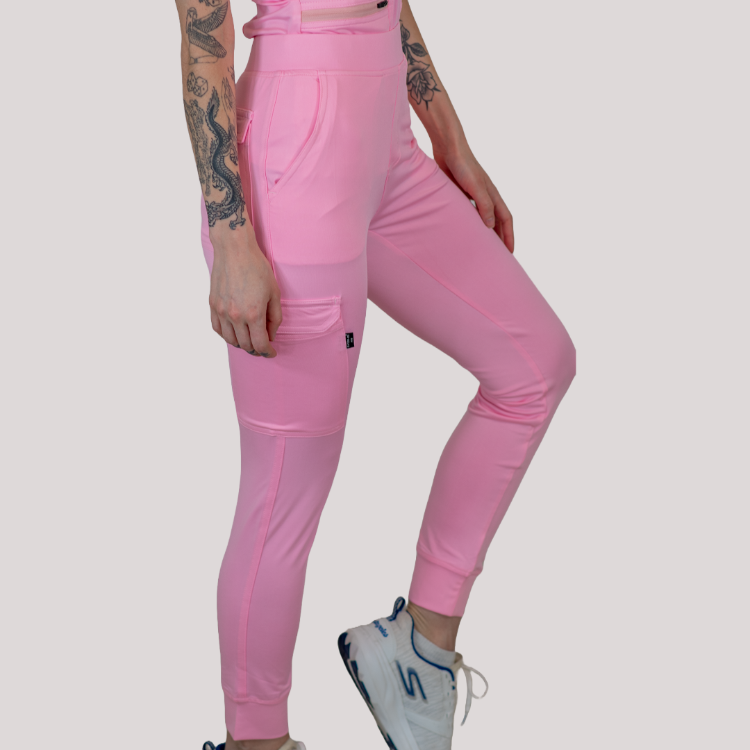 Women's Scrubs Jogger Pants 901 Pale Pink, Super Stretch Scrubs
