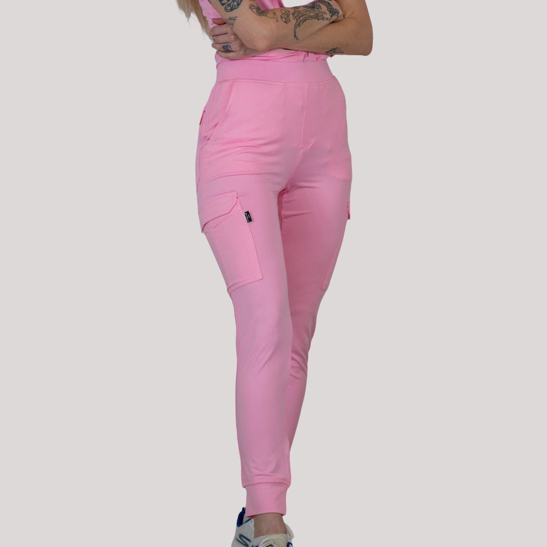 Women's Scrubs Jogger Pants 901 Pale Pink, Super Stretch Scrubs