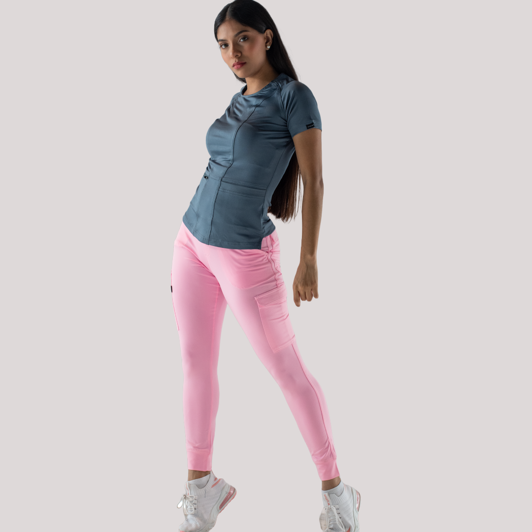 Women's Scrubs Jogger Pants 901 Pale Pink, Super Stretch Scrubs