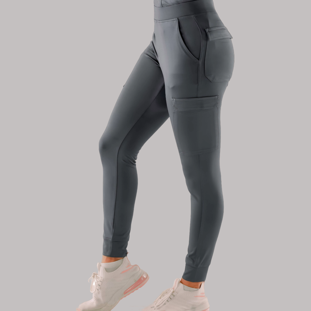 Women's Jogger Pants 901 Oxford Gray, Super Stretch Scrubs
