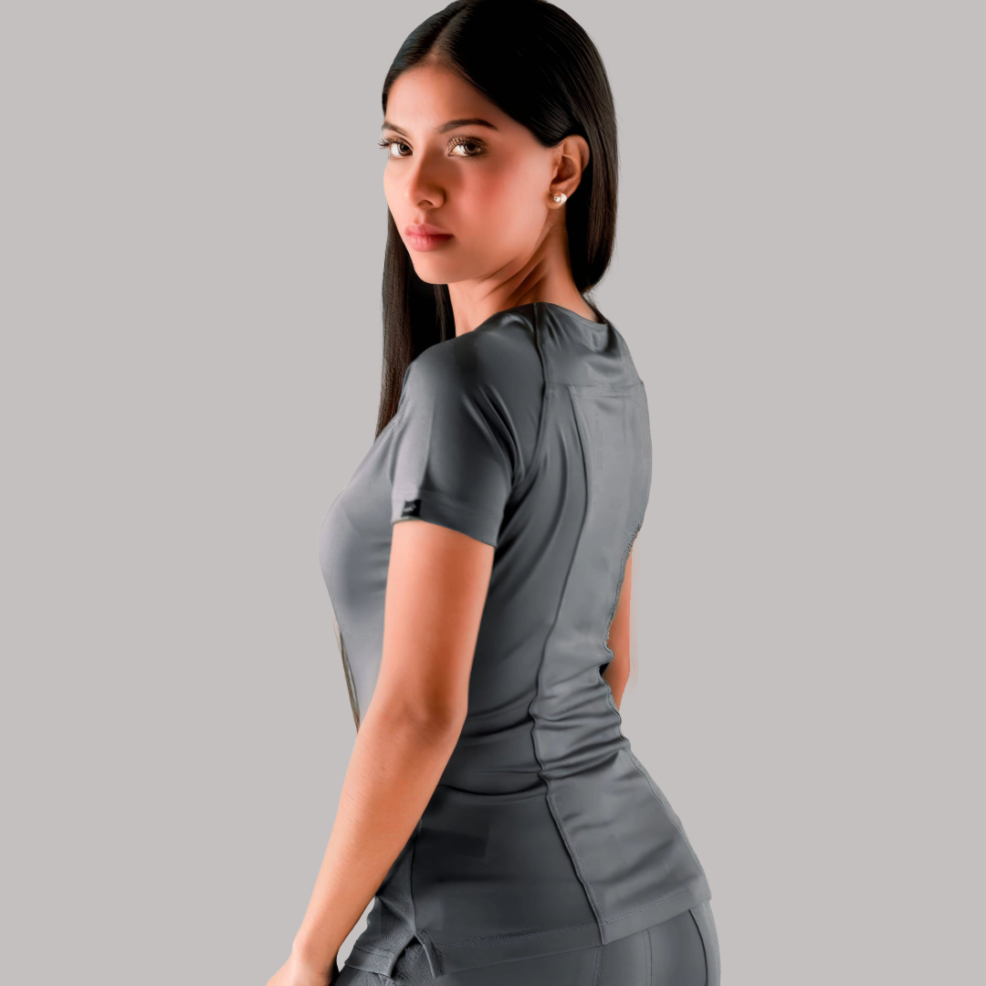 Women's Top 901 Oxford Gray, Super Stretch Scrubs