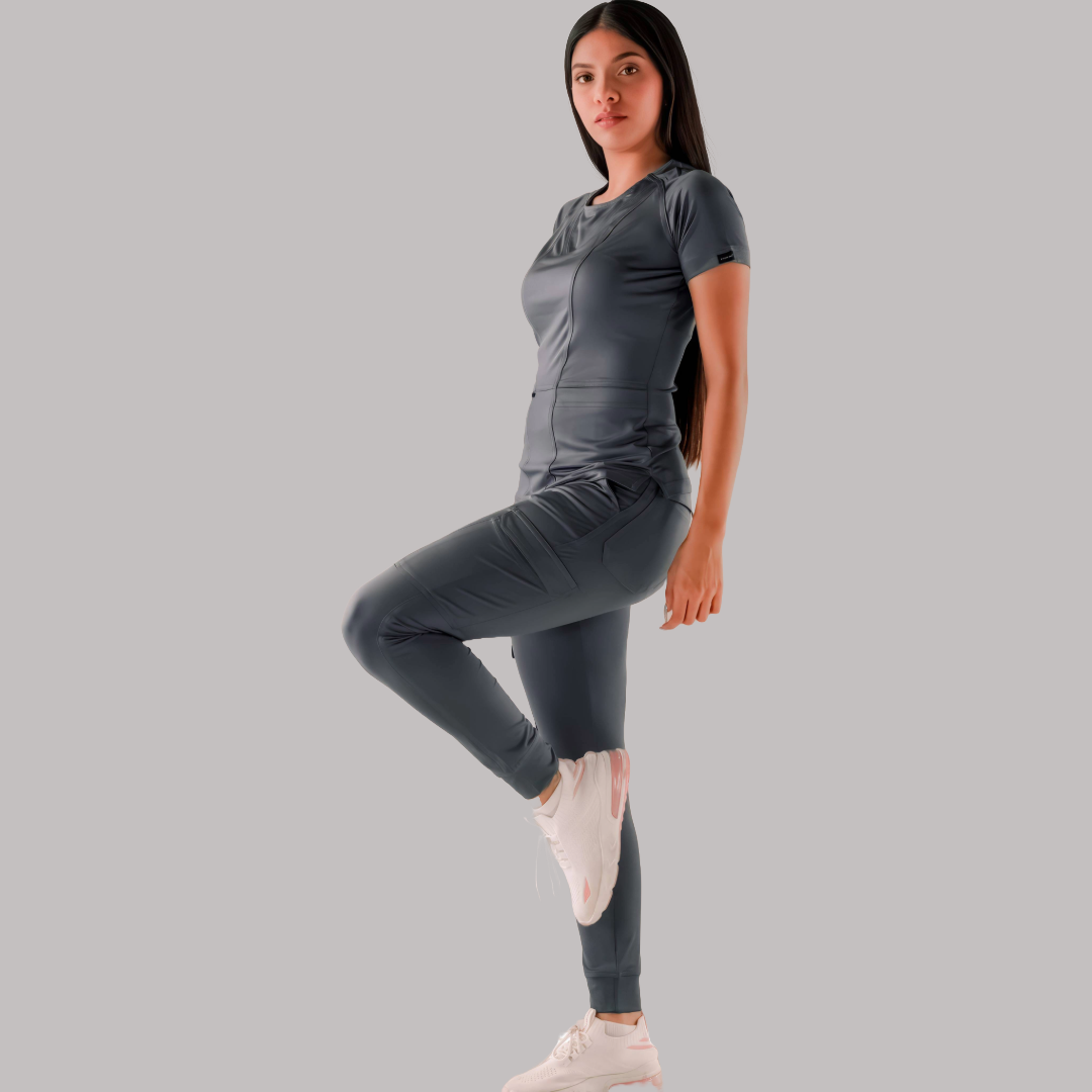 Women's Top 901 Oxford Gray, Super Stretch Scrubs