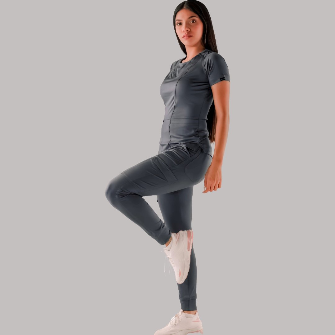 Women's Top 901 Oxford Gray, Super Stretch Scrubs