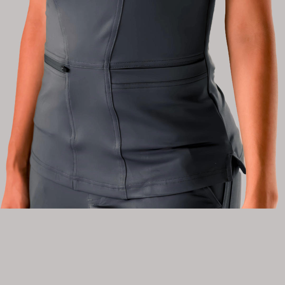 Women's Top 901 Oxford Gray, Super Stretch Scrubs