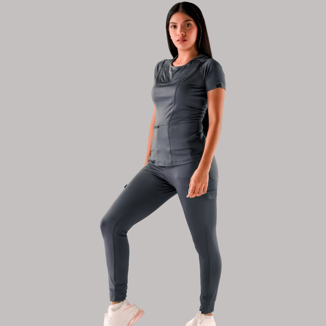 Women's Top 901 Oxford Gray, Super Stretch Scrubs