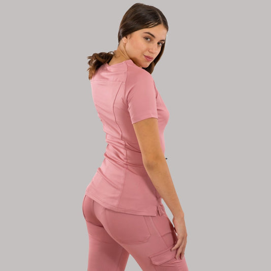 Women's Scrub Top 901 Rosewood, Super Stretch Scrubs