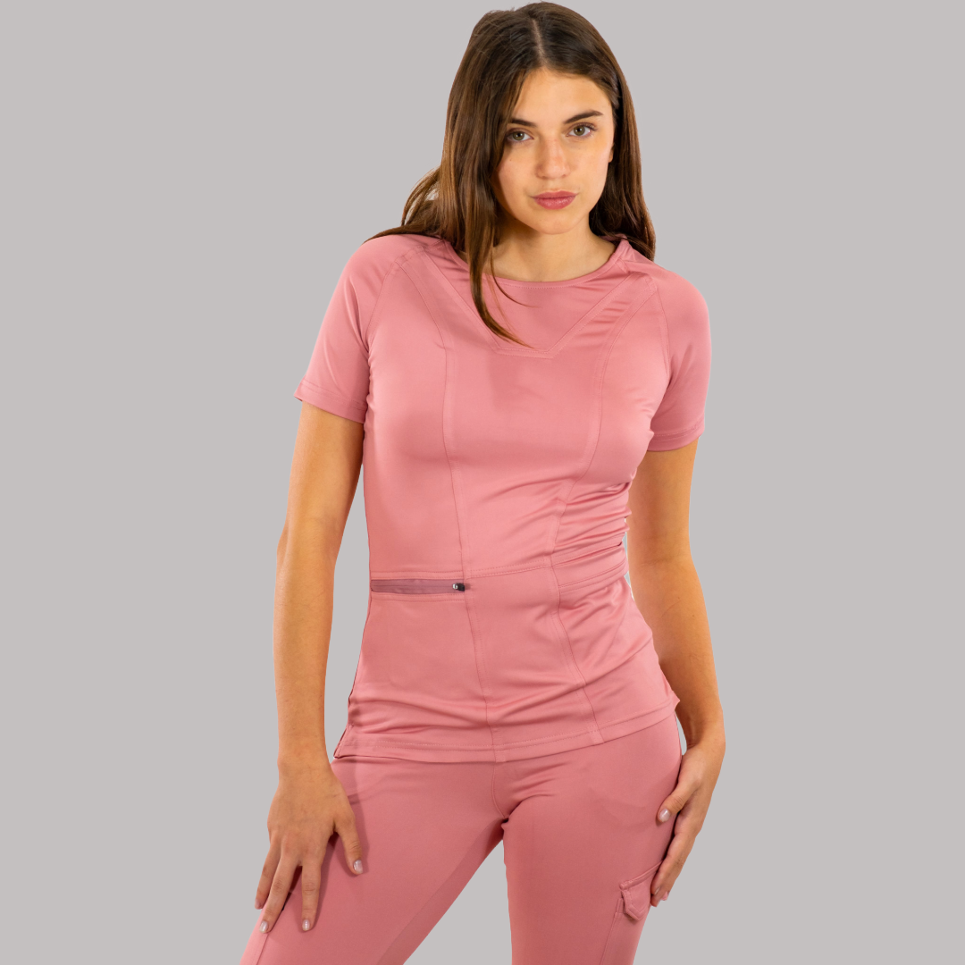 Women's Scrub Top 901 Rosewood, Super Stretch Scrubs