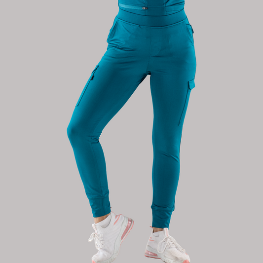 Women's Super Stretch Jogger Pants 901 Teal, Super Stretch Scrubs