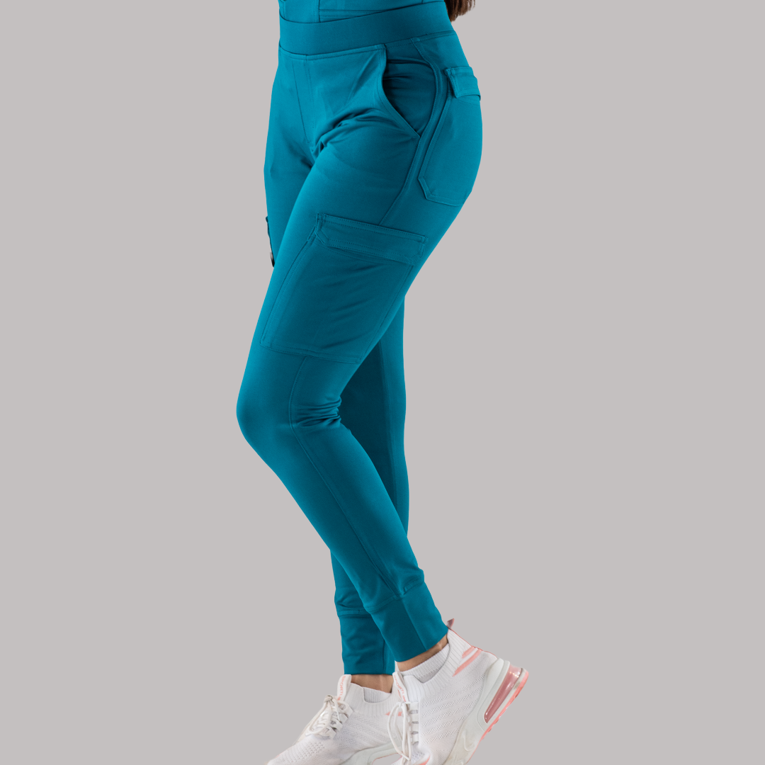 Women's Super Stretch Jogger Pants 901 Teal, Super Stretch Scrubs