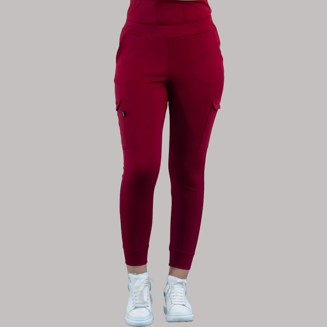 Women's Jogger Pants 901 Burgundy, Super Stretch Scrubs