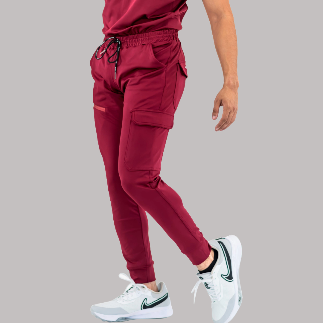 Men's Jogger 905 Burgundy, Scrubs Super Stretch