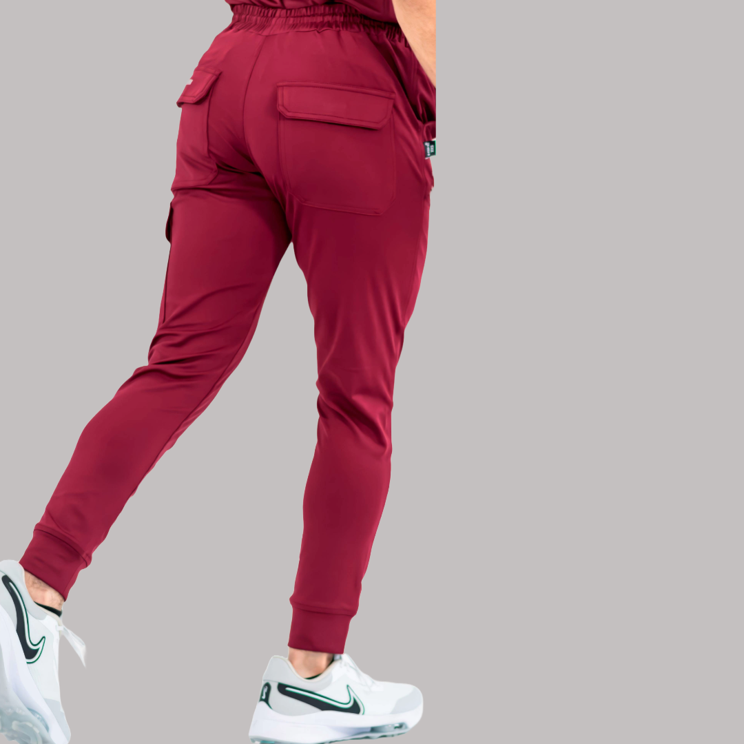 Men's Jogger 905 Burgundy, Scrubs Super Stretch