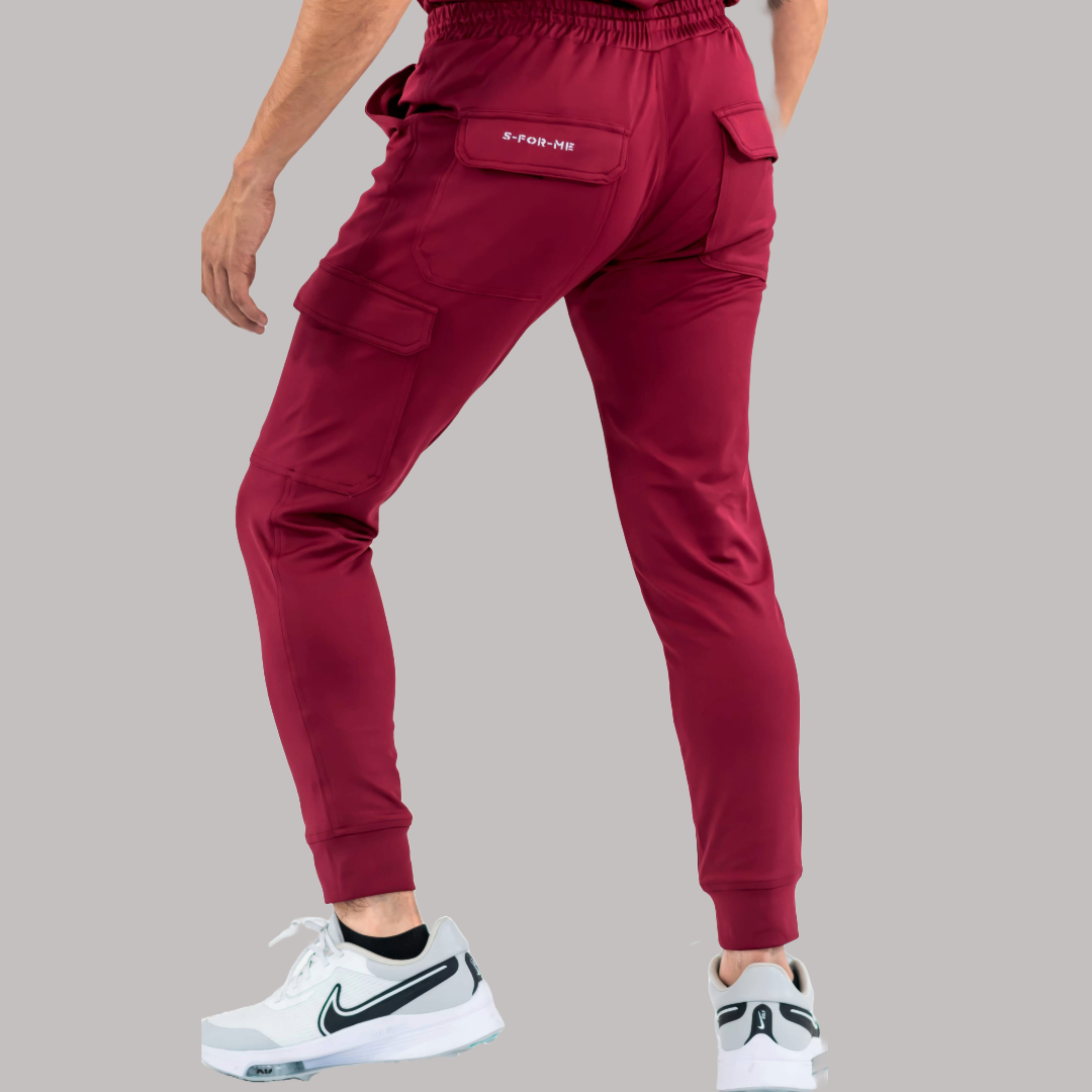 Men's Jogger 905 Burgundy, Scrubs Super Stretch