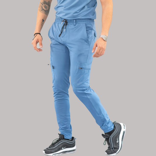 Men's Jogger Pants 901 Cornflower Blue Super Stretch, Scrubs 901