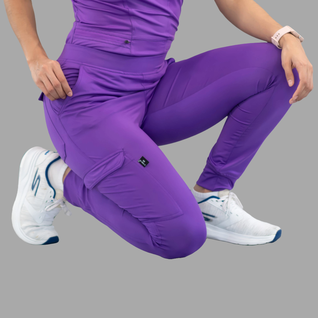 Women's Jogger Pants 901 Purple, Super Stretch Scrubs