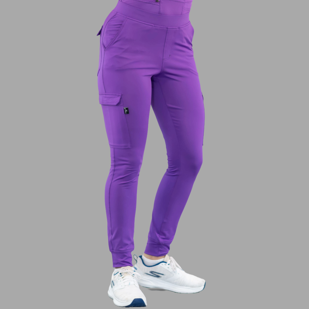 Women's Jogger Pants 901 Purple, Super Stretch Scrubs