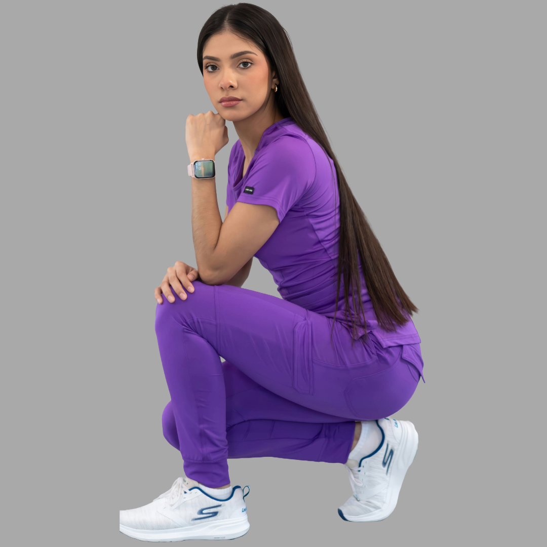 Women's Jogger Pants 901 Purple, Super Stretch Scrubs