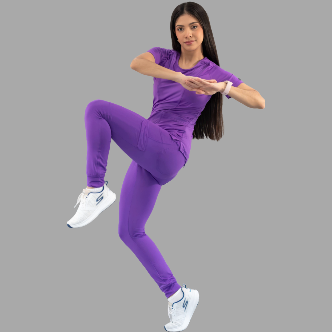 Women's Jogger Pants 901 Purple, Super Stretch Scrubs