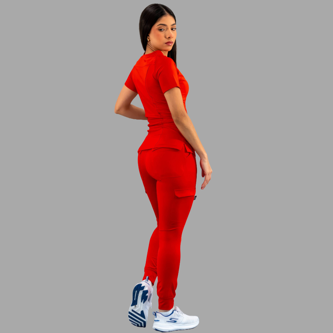 Women's Joggers Pants 901 Red, Super Stretch Scrubs