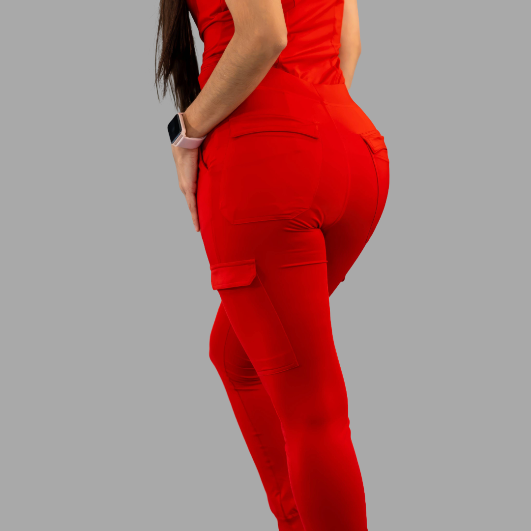 Women's Joggers Pants 901 Red, Super Stretch Scrubs