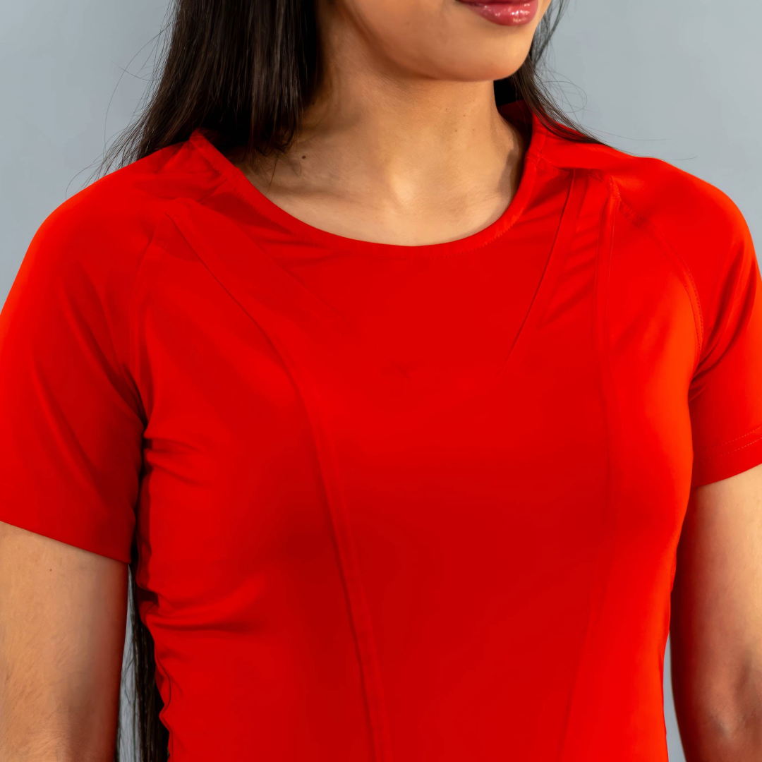 Women's Top 901 Red, Super Stretch Scrubs