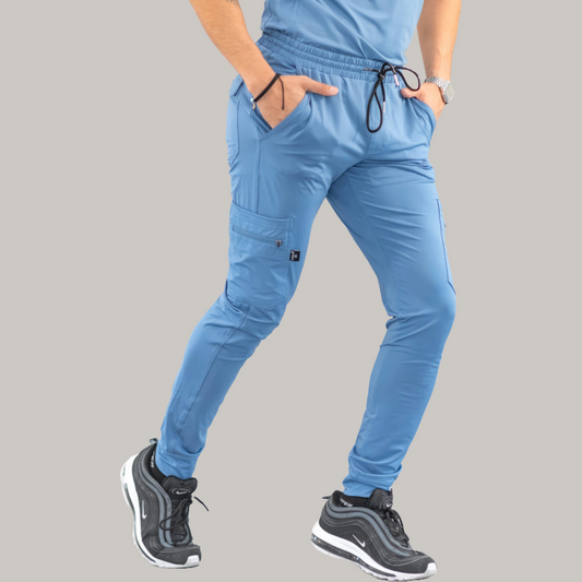 Men's Jogger Pants 901 Cornflower Blue Super Stretch, Scrubs 901