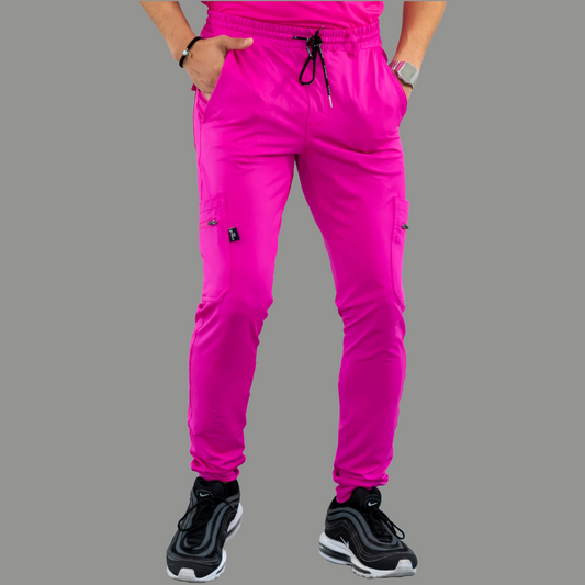 Men's Jogger Pants 901 Hot Pink Super Stretch, Scrubs 901