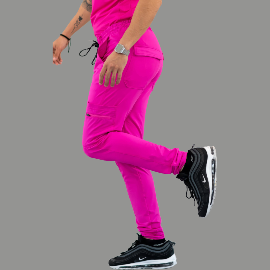 Men's Jogger Pants 901 Hot Pink Super Stretch, Scrubs 901