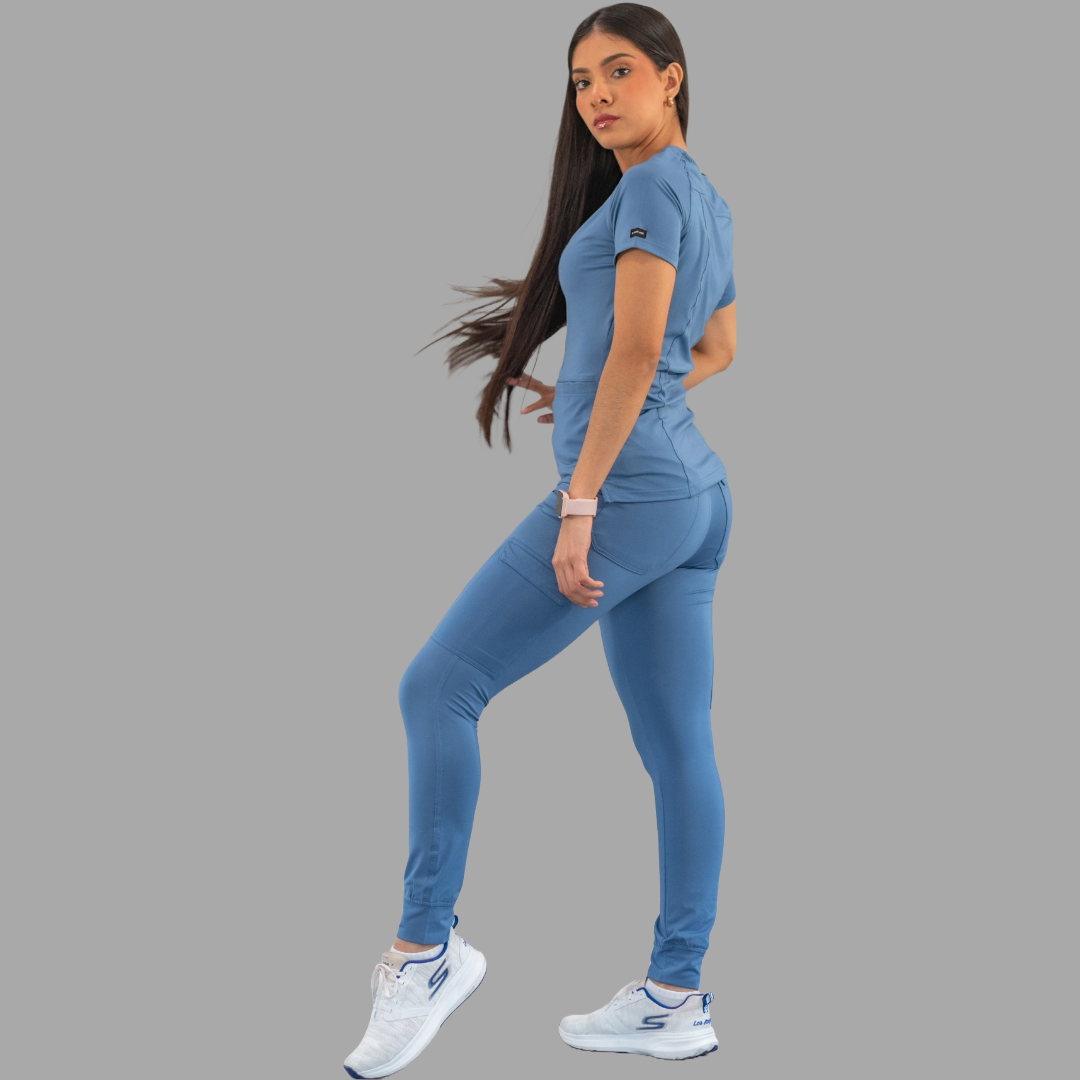 Women's Joggers 901 Cornflower Blue, Super Stretch Scrubs