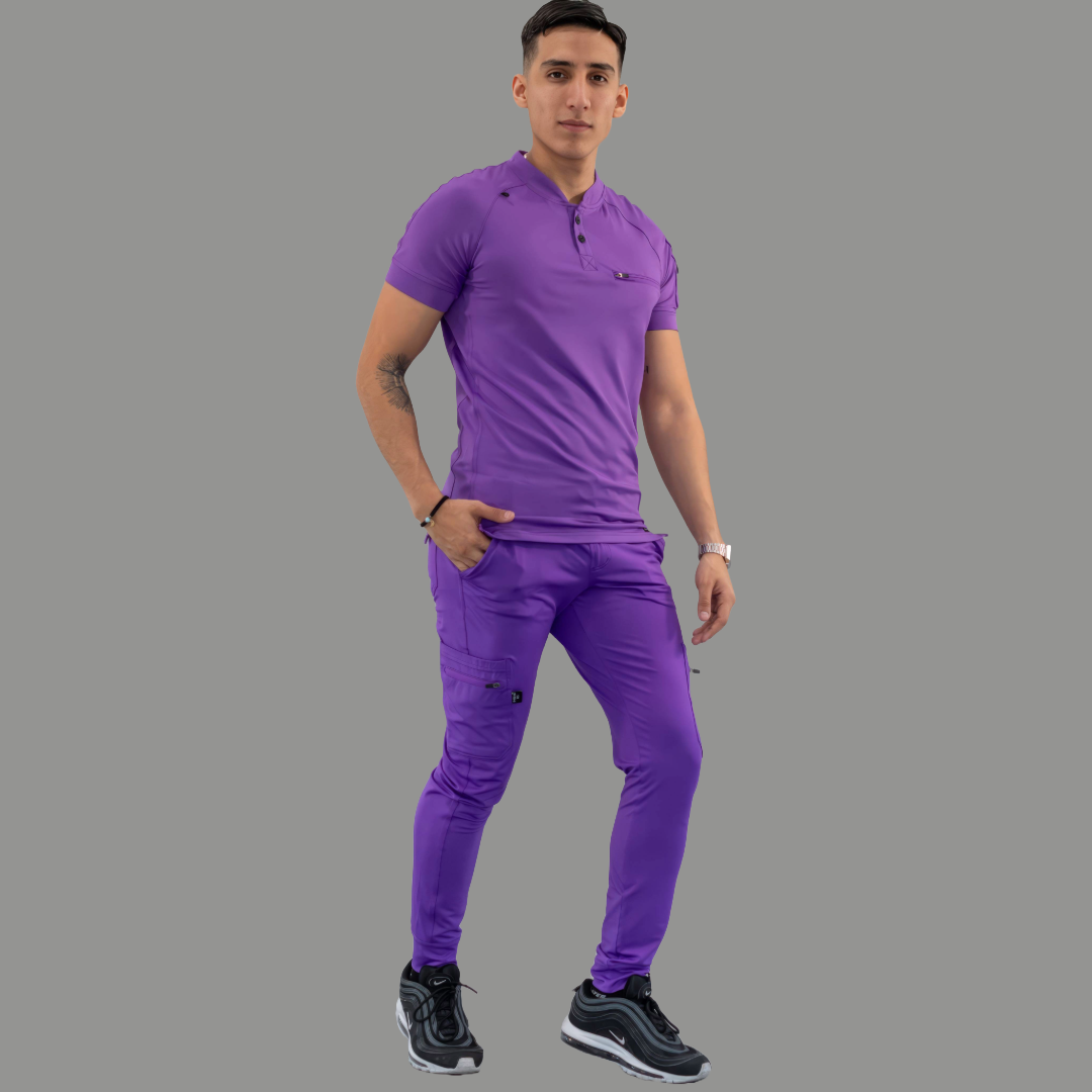 Men's Top 901, Purple Super Stretch, Scrubs 901