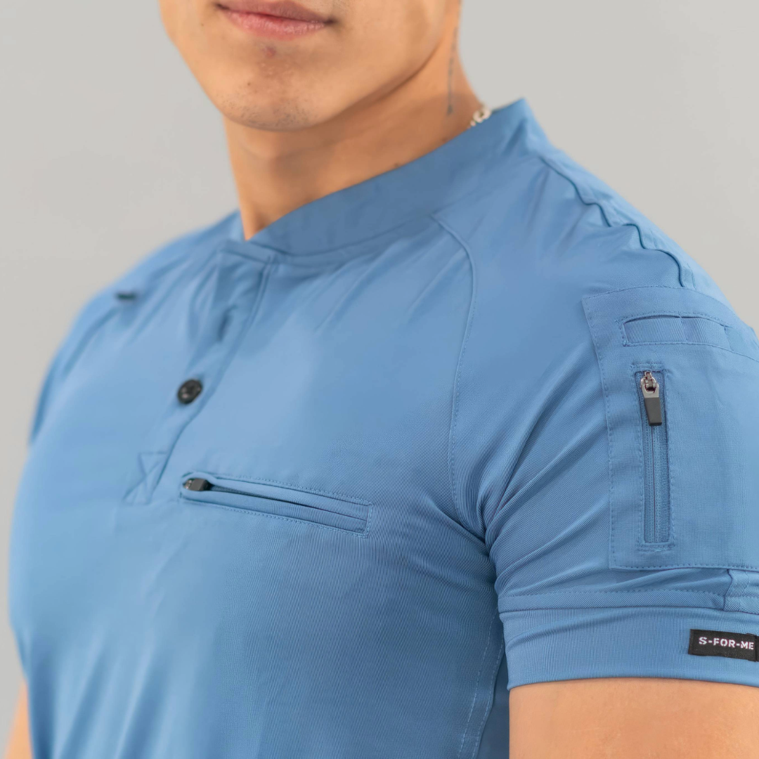 Men's Top 901 Cornflower Blue Super Stretch, Scrubs 901
