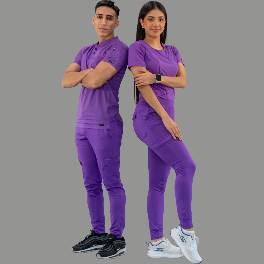Men's Top 901, Purple Super Stretch, Scrubs 901