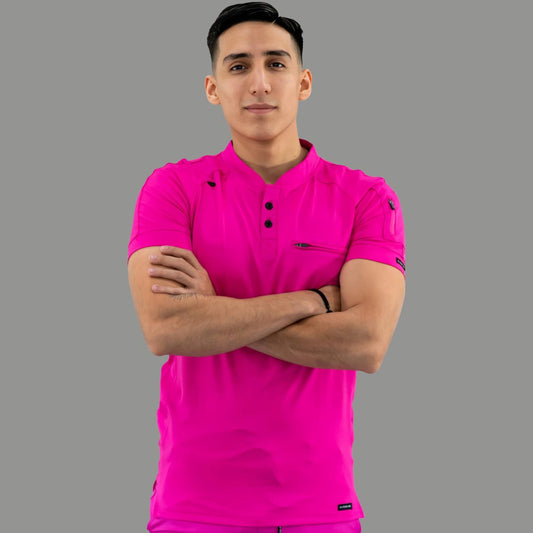 Men's Top 901, Fuchsia Super Stretch, Scrubs 901
