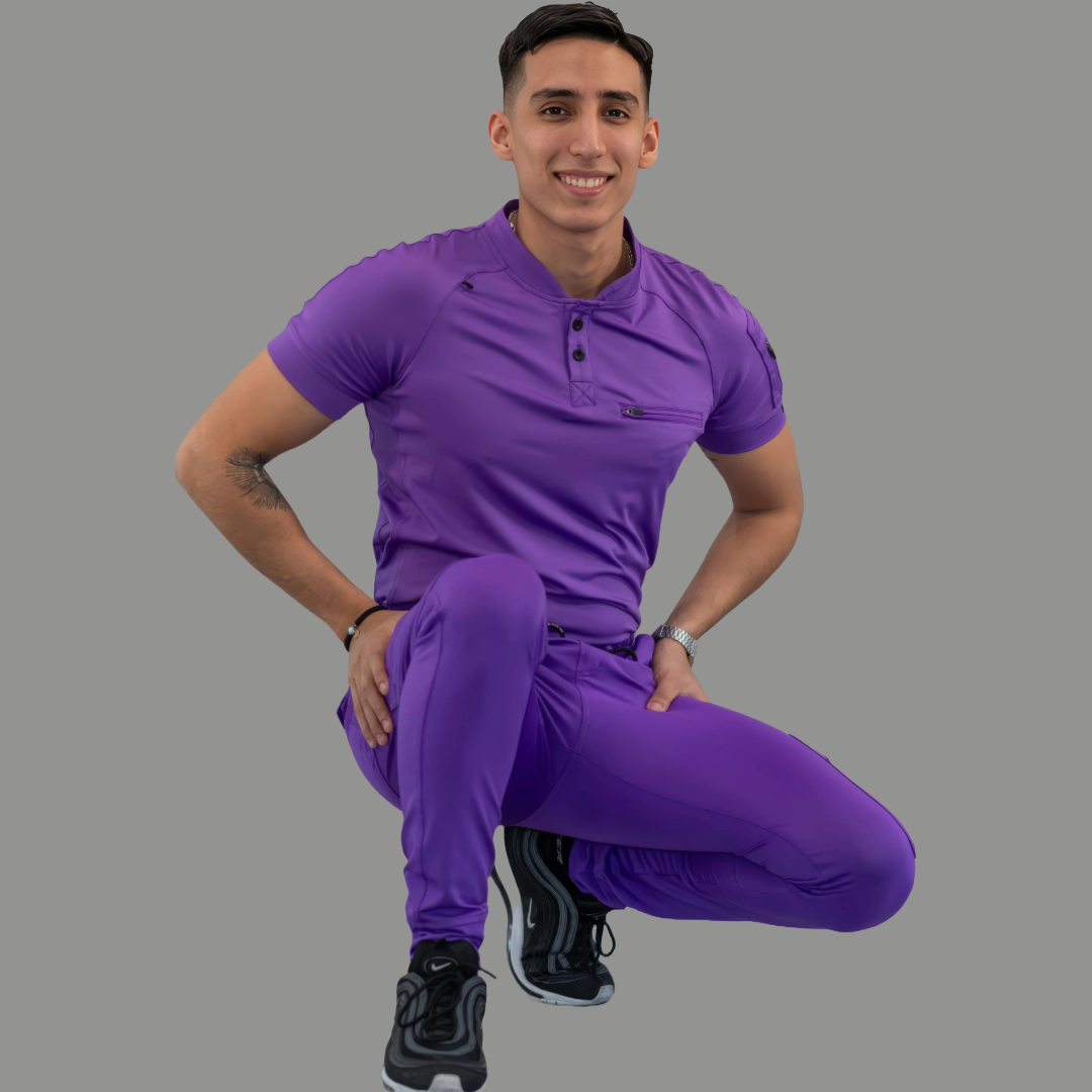Men's Top 901, Purple Super Stretch, Scrubs 901