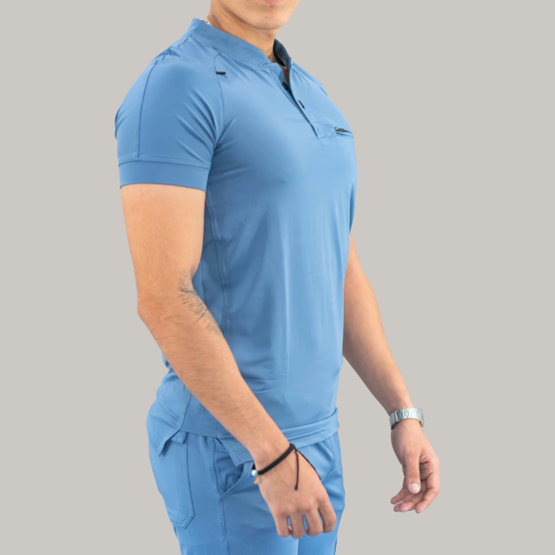 Men's Top 901 Cornflower Blue Super Stretch, Scrubs 901