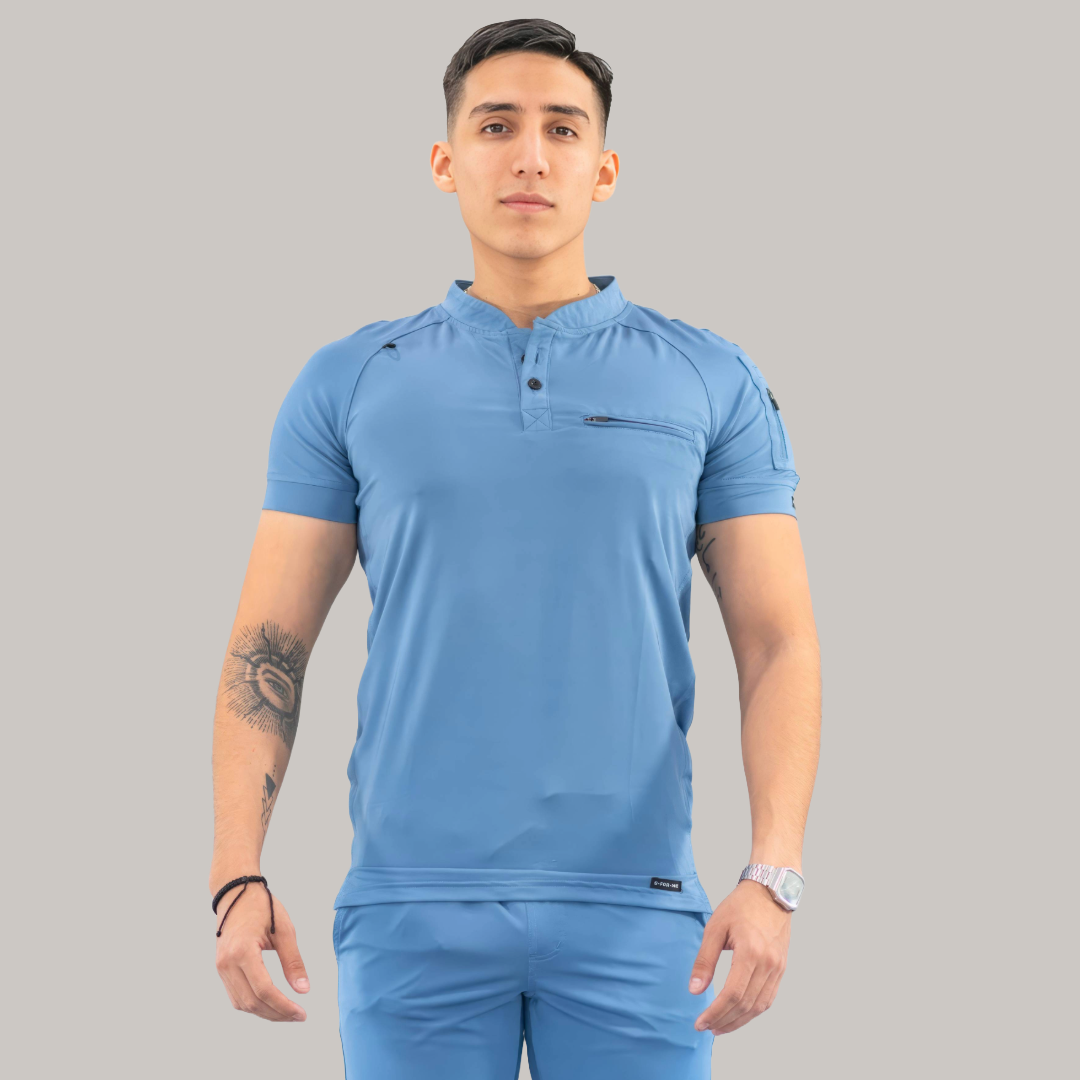 Men's Top 901 Cornflower Blue Super Stretch, Scrubs 901