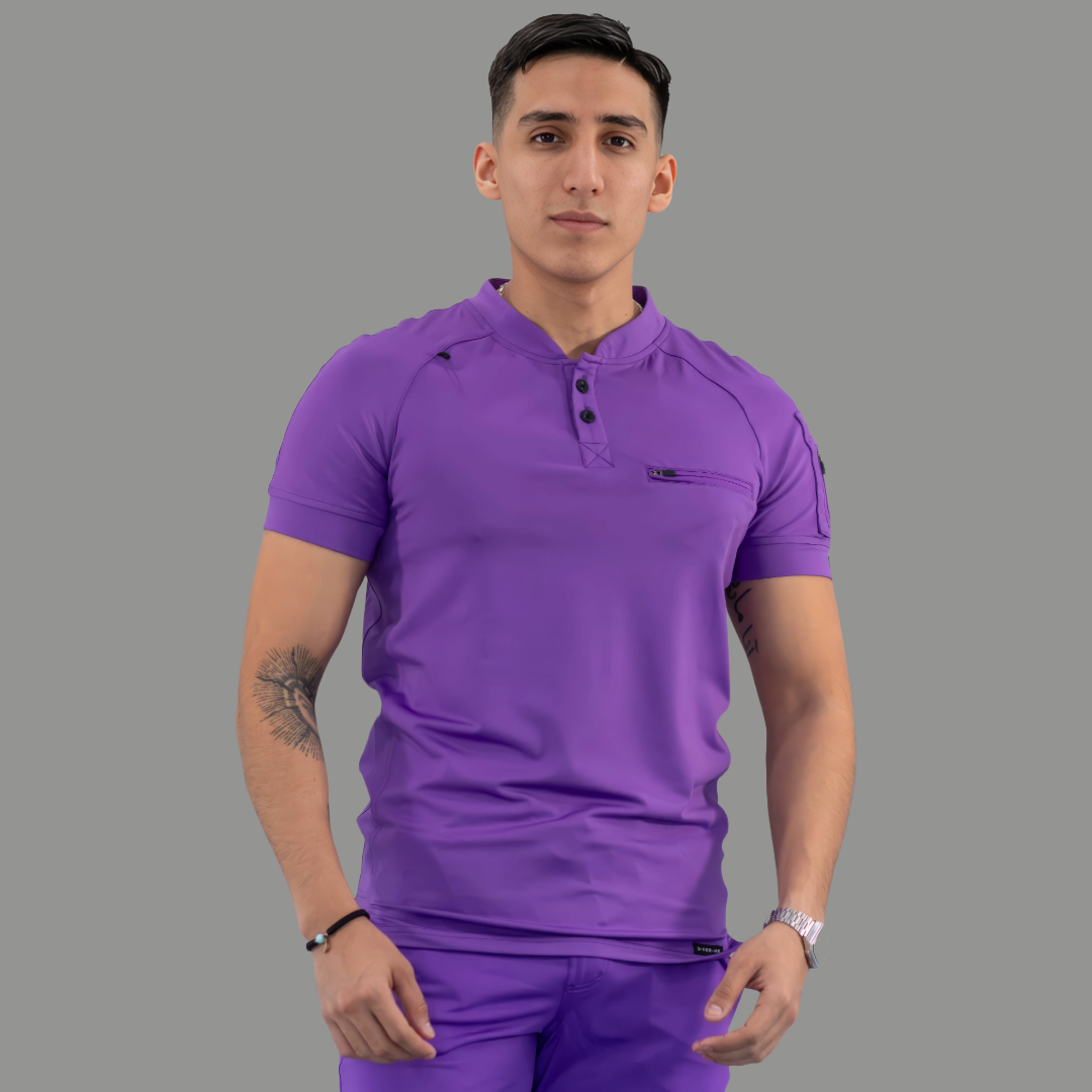 Men's Top 901, Purple Super Stretch, Scrubs 901
